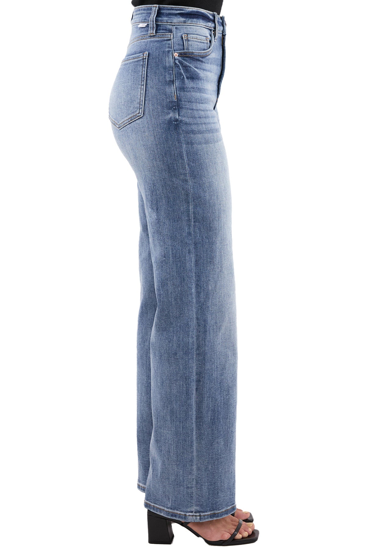 Hailey High Rise Slim Wide Leg Jeans