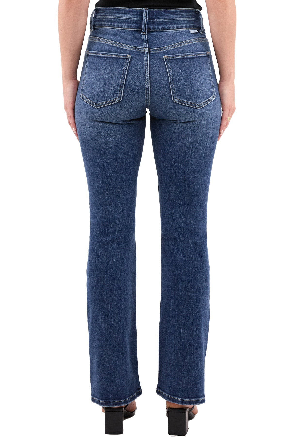 Mia High Rise 2-Button Bootcut Jeans