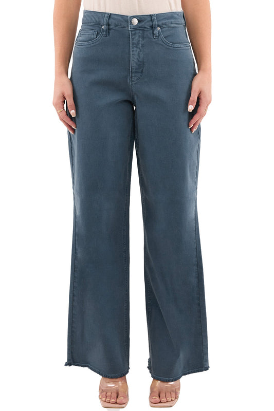 Chloe High Rise Frayed Wide Leg Pants