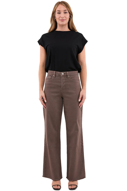 Chloe High Rise  Frayed Wide Leg Pants