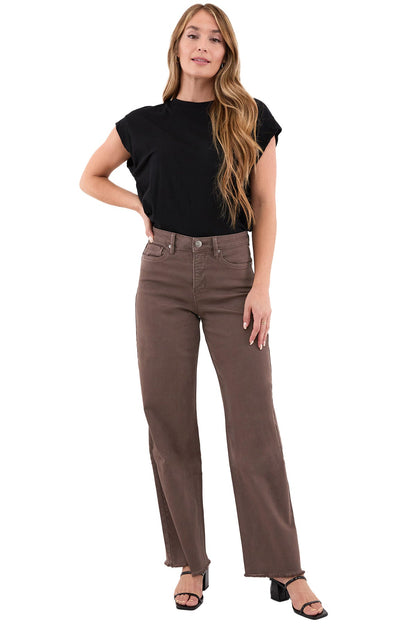 Chloe High Rise  Frayed Wide Leg Pants