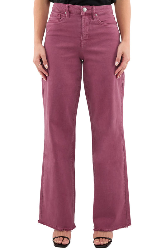 Chloe High Rise Frayed Wide Leg Pants