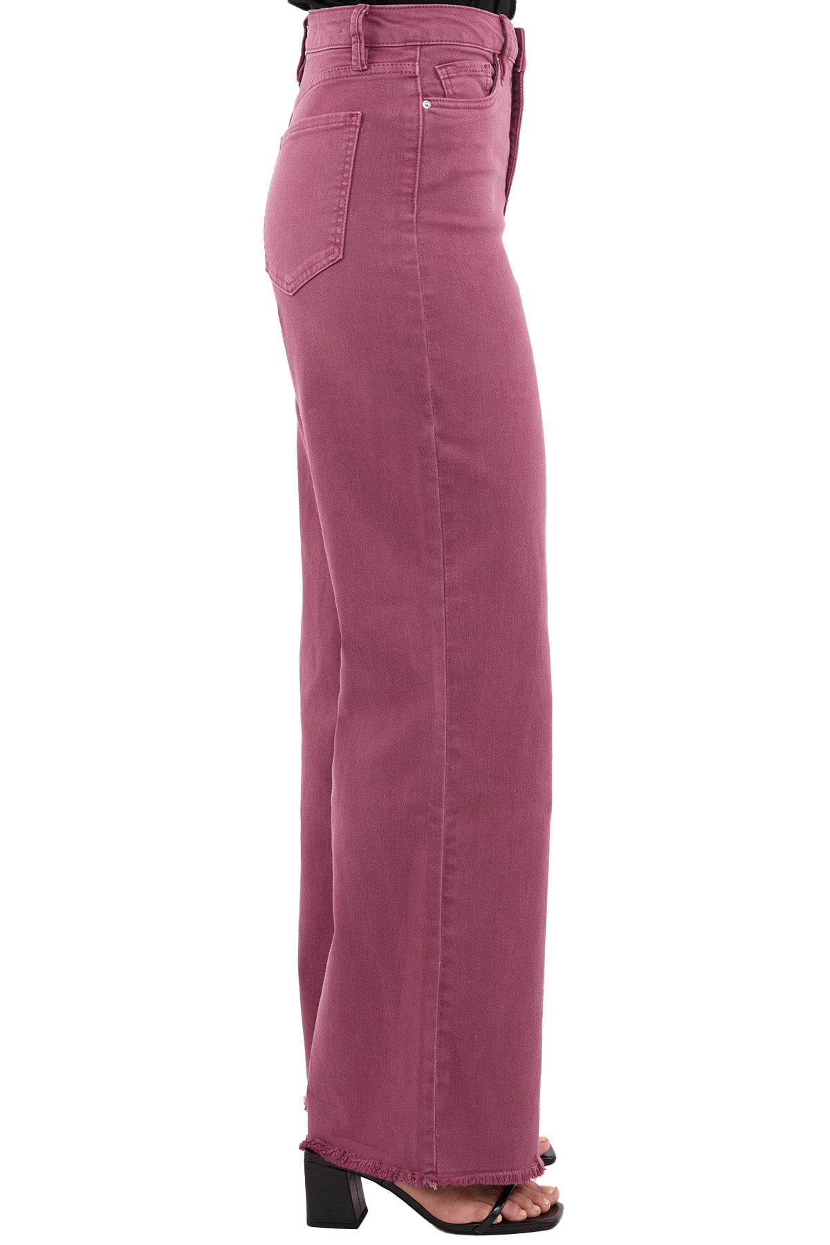 Chloe High Rise Frayed Wide Leg Pants