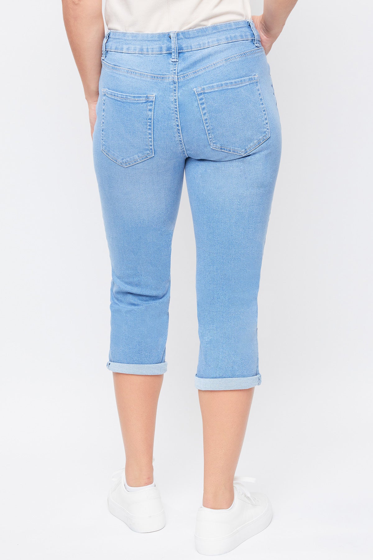 Women's Essential High Rise Cuffed Capri Jeans