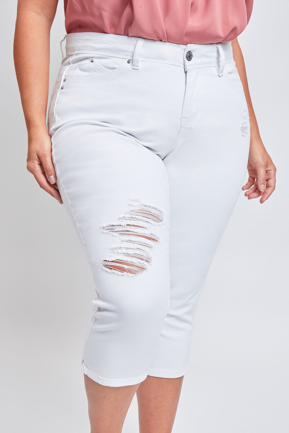 Women's Plus Size Sustainable WannaBettaButt Mid Rise Capri Jeans - Sale