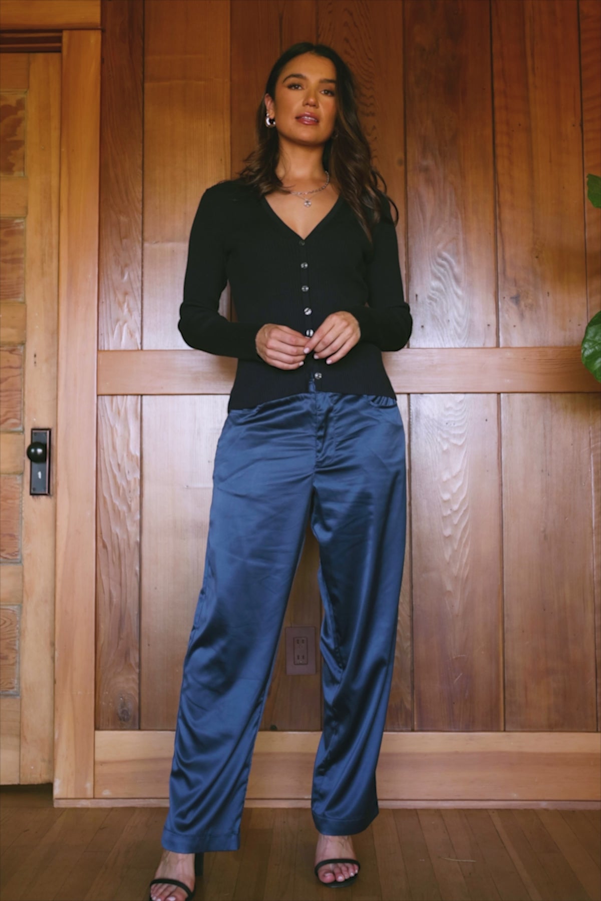 Women's Satin Wide Stove Pipe Pant Lifestyle Collection