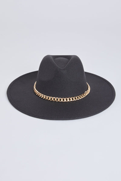 Women's Chain Wide Brim Hat