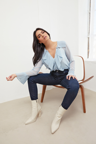Women's WannaBettaButt  Mid Rise Regular Hem Skinny Sustainable Jean